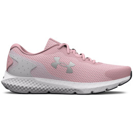Zapatillas de carrera para mujer Under Armour W Charged Rogue 3 MTLC rosa Prime Pink / Halo Gray / Metallic Silver