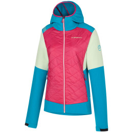 Chaqueta de mujer La Sportiva Kap Hybrid Hoody W rosa/azul Cerise/Crystal