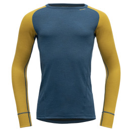 Camiseta funcional de hombre Devold Duo Active Merino 205 Shirt amarillo/azul Flood/Arrowwood