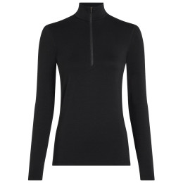 Camiseta de mujer Icebreaker W Mer Core Heavyweight LS Half Z negro Black