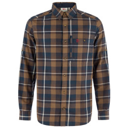 Camisa de hombre Fjällräven Fjällglim Regular Shirt M marrón Wood Brown-Black Oak
