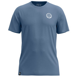 Camiseta de hombre Ortovox 185 Merino Mtn Badge T-Shirt azul Light Nunatak