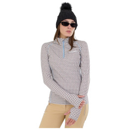 Camiseta funcional de mujer Fundango Yade II Baselayer Top blanco/negro cloud