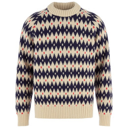 Jersey de hombre Fjällräven Övik Jacquard Knit M beige Light Beige-Dark Navy