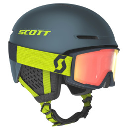 Juego de casco y gafas Scott Helmet Track + brýle Factor gris/verde storm grey/ultralime yellow