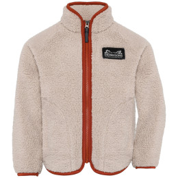 Sudadera para niños Didriksons Gibbs Kids Fullzip 2 Beach Beige/Rust beige Beach Beige/Rust