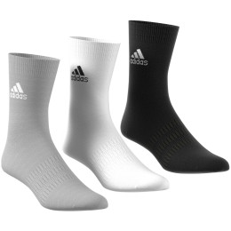 Calcetines Adidas Light Crew 3Pp gris Mgreyh/White/Black