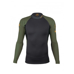 Camiseta funcional de hombre Hiko Symbio e. L/S Top verde/negro