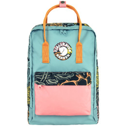 Mochila Fjällräven Kånken Art Plus negro/azul Woodlands