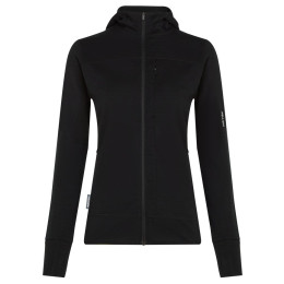 Sudadera funcional de mujer Icebreaker W M 300 Descender LS Zip Hoodie negro Black