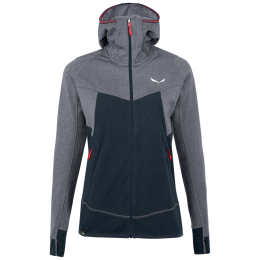 Sudadera Salewa Puez Hybrid Pl W Fz Hdy azul Navy Blazer Melange