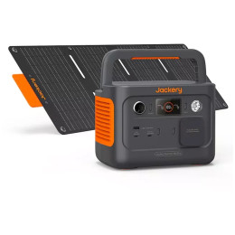 Juego solar Jackery Explorer 300 Plus + SolarSaga 40 W Mini negro/naranja