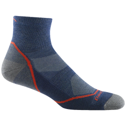 Calcetines de hombre Darn Tough Light Hiker 1/4 Lightweight With Cushion azul oscuro denim