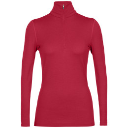 Camiseta funcional de mujer Icebreaker 260 Tech LS Half Zip burdeos cherry