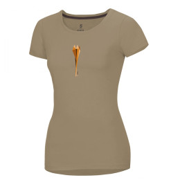 Camiseta de mujer Ocún Classic T Women beige CubismFlowerIrishCream