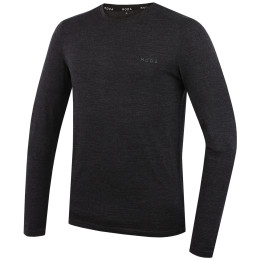 Camiseta de hombre MOOA MerinoSilk 160 long negro black melange