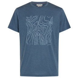 Camiseta funcional de hombre Icebreaker M 150 Tech Lite SS Tee Great Heights azul/gris Dawn
