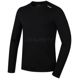 Camiseta funcional de hombre Husky Merino dl.rukáv černé