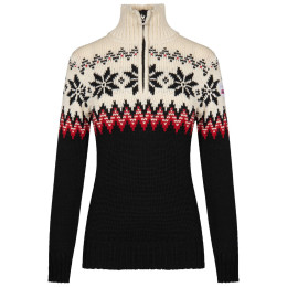Jersey de mujer Dale of Norway Myking Fem Sweater negro Black Raspberry Offwhite