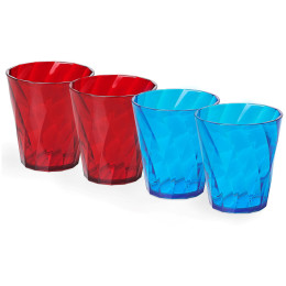 Juego de vasos Omada Tritan Water glass Set 0.35 l rojo/azul