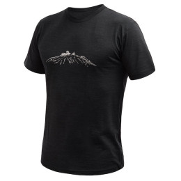 Camiseta funcional de hombre Sensor Merino Cordura Peak negro černá
