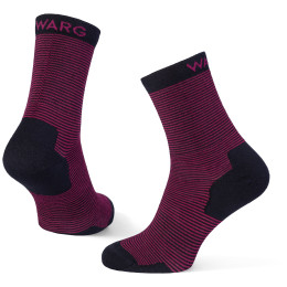 Calcetines Warg Happy Merino W Mini Stripes negro/rosa Black/Pink
