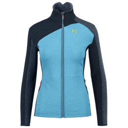 Sudadera funcional de mujer Karpos Federa Full-Zip W Fleece azul/negro Blue Atoll/Vulcan/Midnight