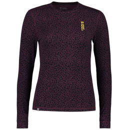 Camiseta funcional de mujer Mons Royale Cascade Merino Flex 200 Ls Winter Leopard violeta WinterLeopard