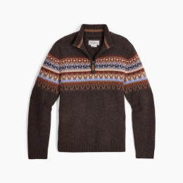 Jersey de hombre Royal Robins Arch Rock 1/4 Zip marrón oscuro Turkish Coffee Htr Kirkwood Pt