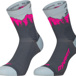 Calcetines Dynafit Traverse Mid Sk gris/rosa cinder PINK GLO/6070