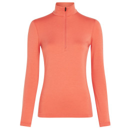 Camiseta de mujer Icebreaker W Mer Core Heavyweight LS Half Z naranja Tang