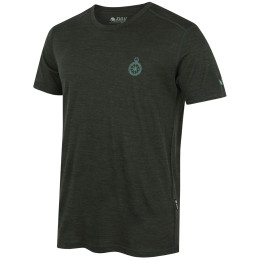 Camiseta de hombre Zulu Merino Quest 160 Short Comfy verde oscuro dark green melange