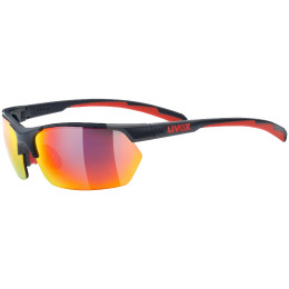 Gafas de sol Uvex Sportstyle 114 negro/rojo GrayRedMat