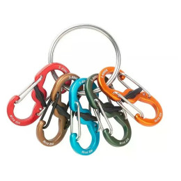 Llavero Nite Ize KeyRing Locker Aluminum 5 S-Biner plata Stříbrná