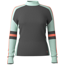 Camiseta funcional de mujer Smartwool W Alpine Crew verde claro/verde oscuro CHARCOAL
