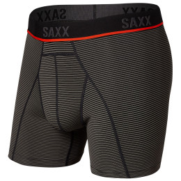 Calzoncillos bóxer Saxx Kinetic Light-Compression Mesh gris/rojo grey mini stripe