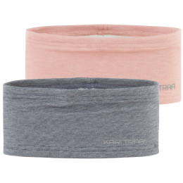 Banda para cabeza Kari Traa Nora S Headband 2Pk gris/naranja Marin