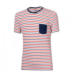 Camiseta de hombre Progress OS Pandur 24GA azul/blanco TricolorStrips