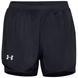 Pantalones cortos de mujer Under Armour Fly By 2.0 2N1 Short negro Black / Black / Reflective