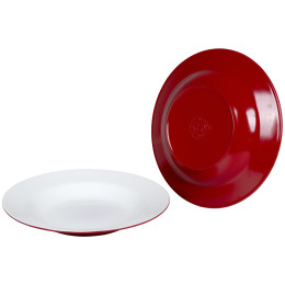 Juego de platos Bo-Camp Deep plate Two tone - 4ks rojo Red