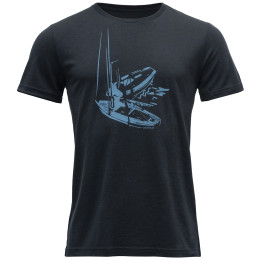 Camiseta de hombre Devold Straumane Merino 150 Tee Man azul oscuro Ink