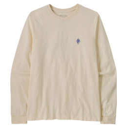 Camiseta de hombre Patagonia M's L/S MW Hut Tripper Skyline T-Shirt beige Undyed Natural
