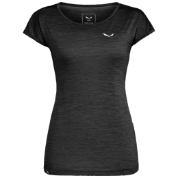 Camiseta de mujer Salewa Puez Melange Dry W S/S Tee negro black out melange