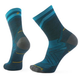 Calcetines Smartwool Run Zero Cushion Mid Crew Pattern azul TWILIGHT BLUE