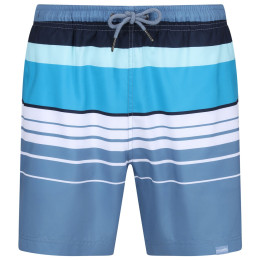 Pantalones cortos de hombre Regatta Loras Swim Short m azul/ azul claro Coronet Blue Stripe