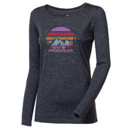 Camiseta funcional de mujer Progress Hela "Landscape" gris šedý melír