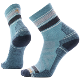 Calcetines Smartwool Hike Light Cushion Striped Mid Crew Sock azul