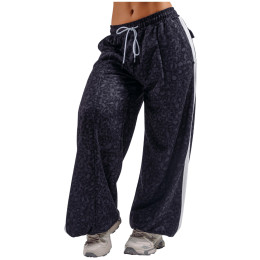Pantalones de chándal para mujer Nebbia Baggy Leopard Sweatpants Primal negro BLACK LEOPARD