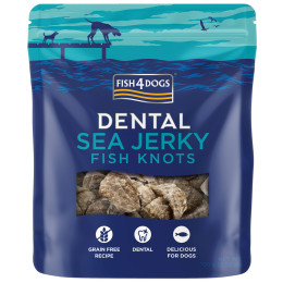 Golosinas para perros Fish4Dogs Dental Sea Jerky Fish Knots 100g