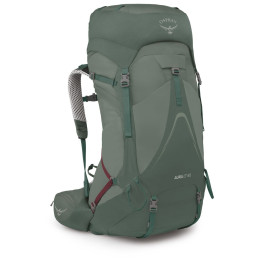 Mochila de senderismo para mujer Osprey Aura Ag Lt 50 gris koseret/darjeeling spring gren